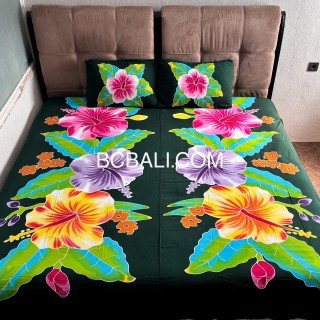 Best Quality Rayon Bedsheet Hand Painted Floral Handmade Design